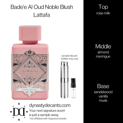 Bade'e Al Oud Noble Blush by Lattafa | Fragrance Sample | Decant - Dynasty Decants