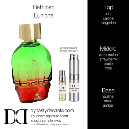 Fragrance sample bottle for Bathikh by Luniche
