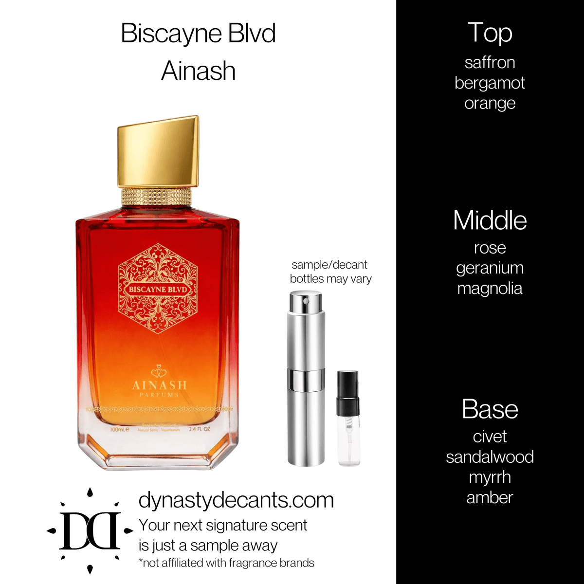 Fragrance sample bottle for Biscayne Blvd by Ainash