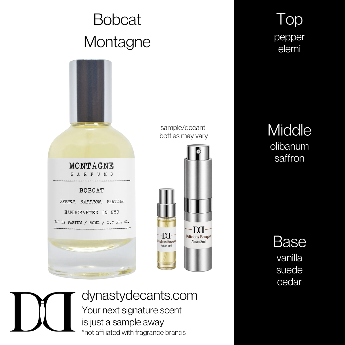 Fragrance sample bottle for Bobcat by Montagne