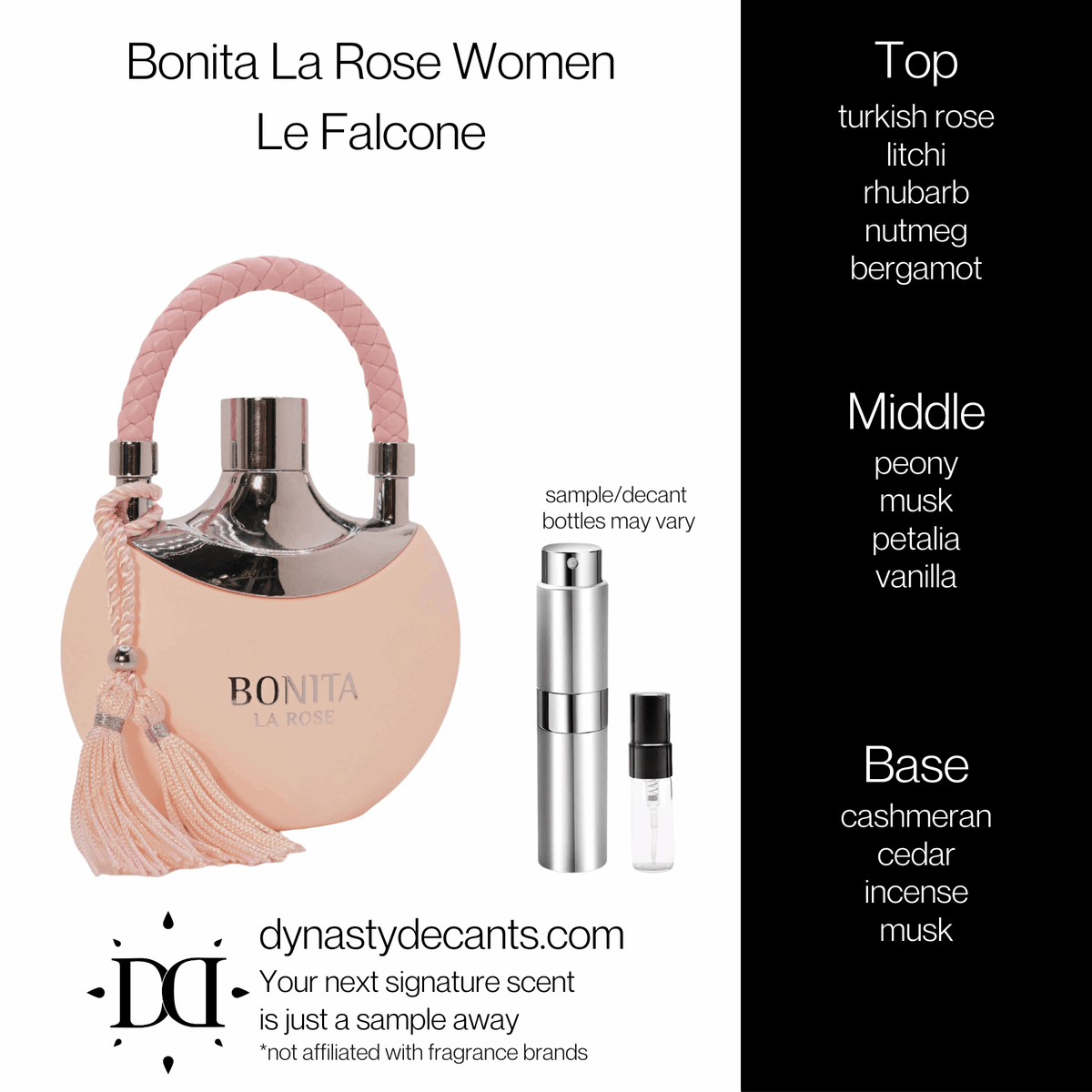Fragrance sample bottle for Bonita La Rose by Le Falcone