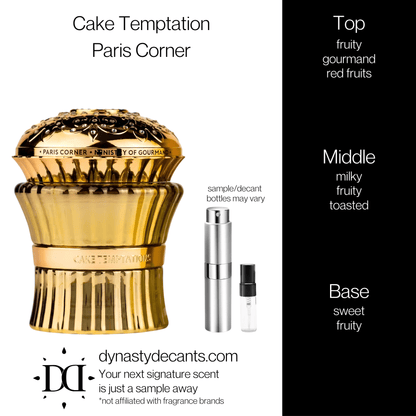Cake Temptation by Paris Corner | Fragrance Sample | Decant - Dynasty Decants