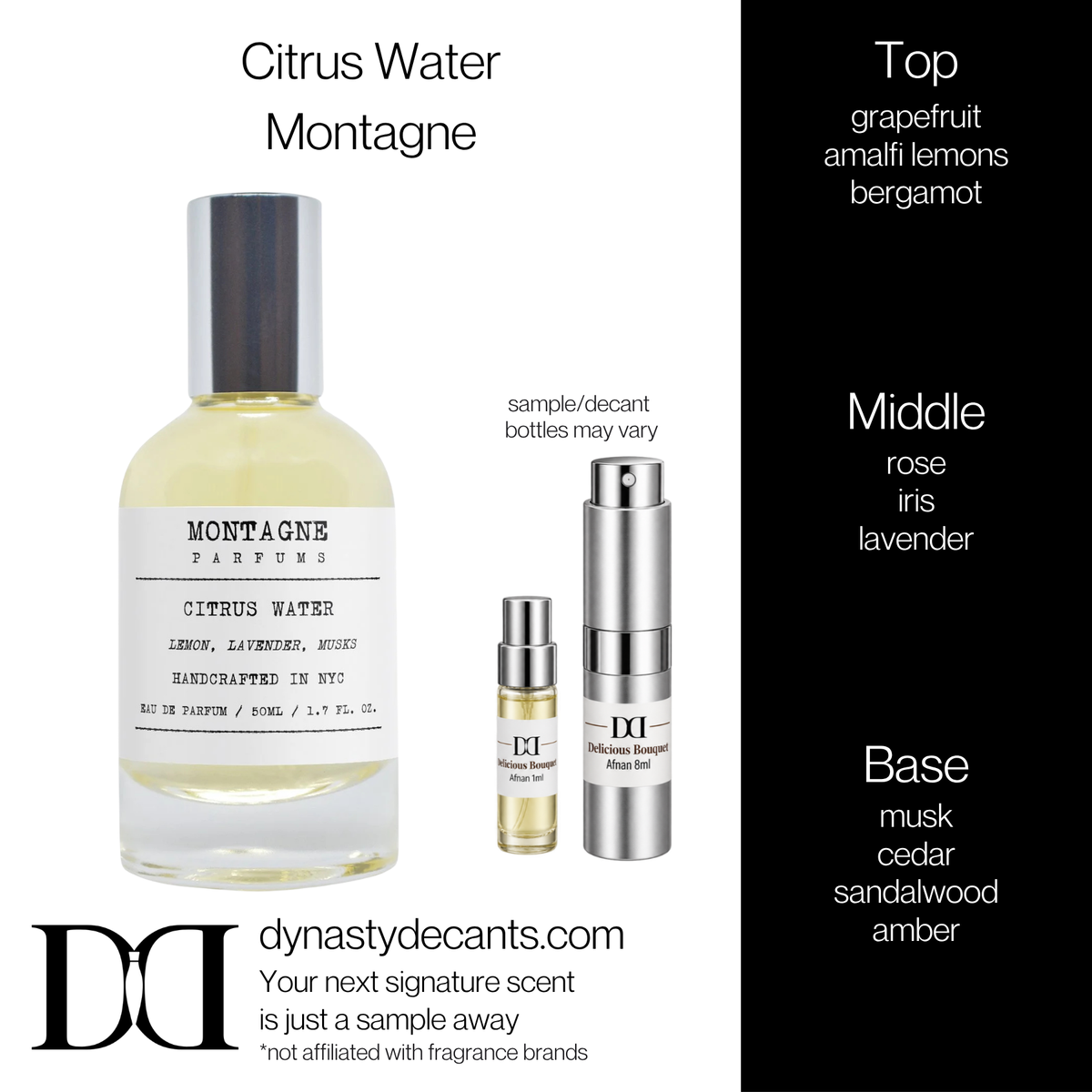 Fragrance sample bottle for Citrus Water by Montagne