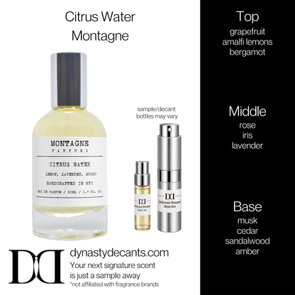 Fragrance sample bottle for Citrus Water by Montagne