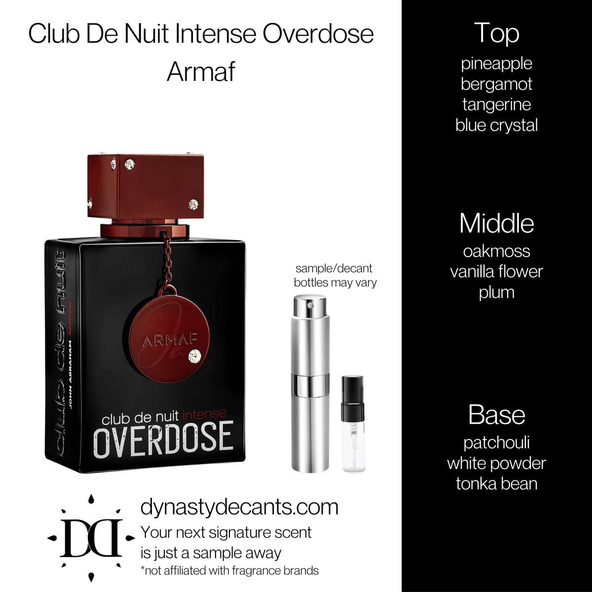 Club De Nuit Intense Overdose by Armaf | Fragrance Sample | Decant - Dynasty Decants
