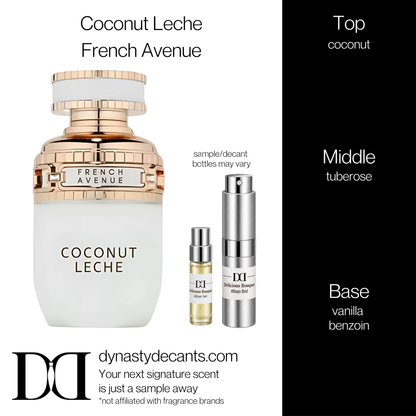 Fragrance sample bottle for Coconut Leche by French Avenue