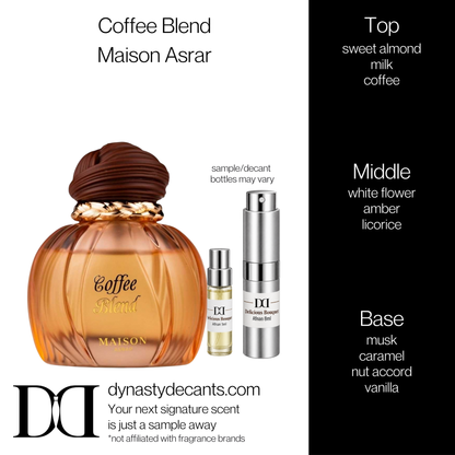 Fragrance sample bottle for Coffee Blend by Maison Asrar