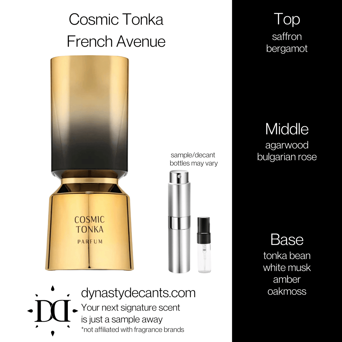 Fragrance sample bottle for Cosmic Tonka by French Avenue