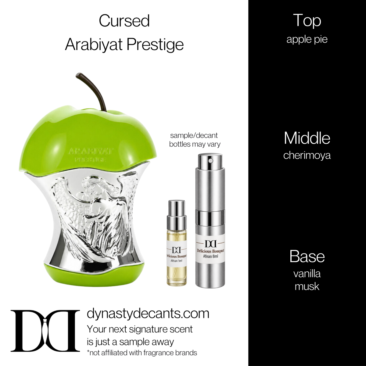 Fragrance sample bottle for Cursed by Arabiyat Prestige