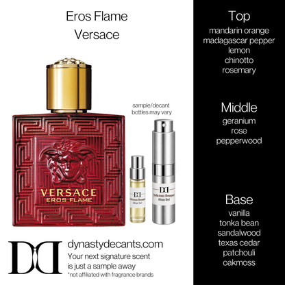 Fragrance sample bottle for Eros Flame by Versace