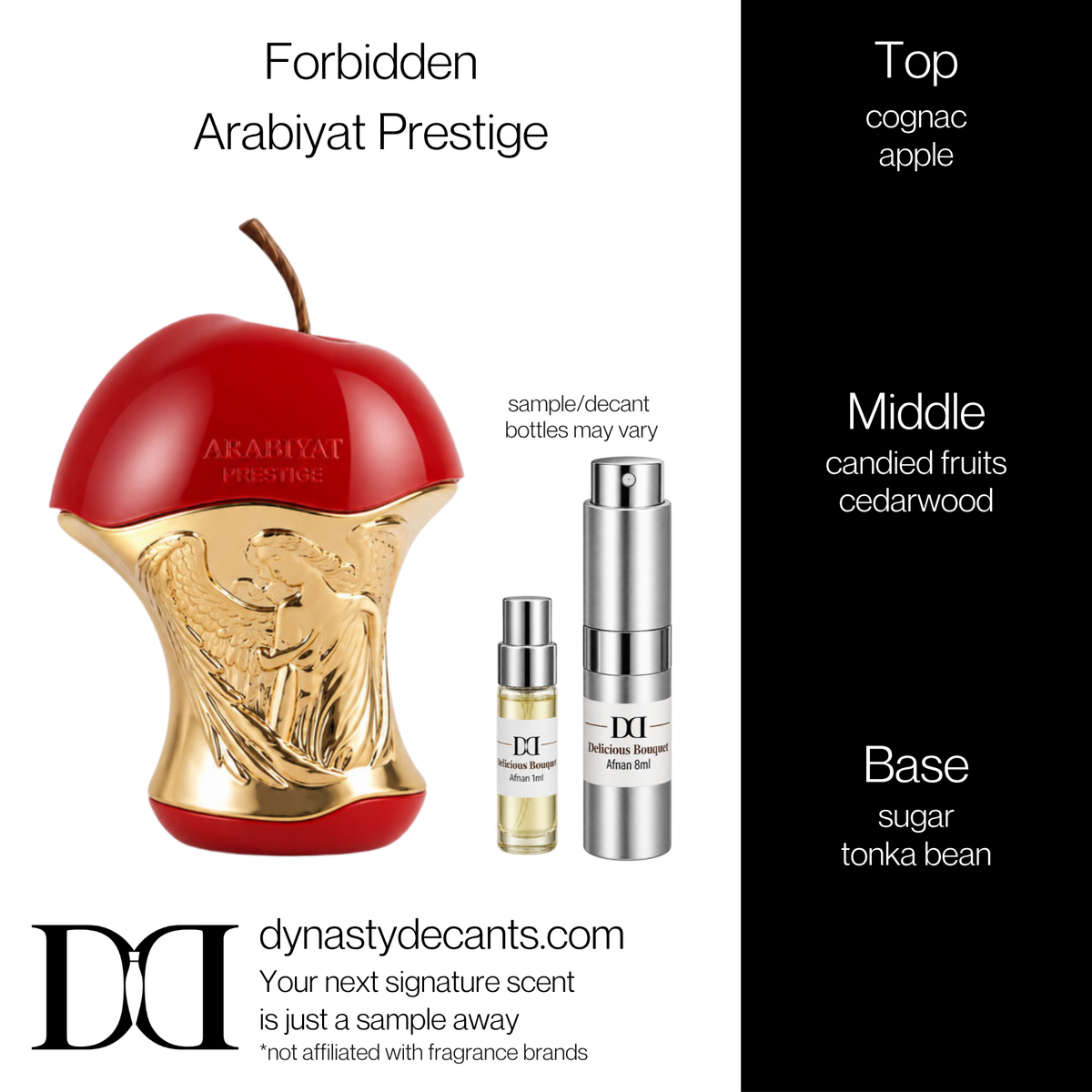 Fragrance sample bottle for Forbidden by Arabiyat Prestige