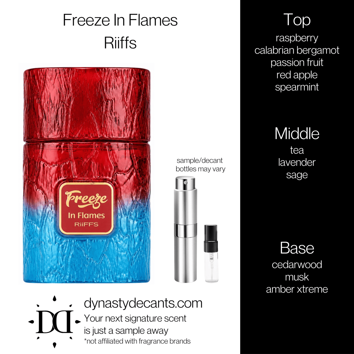 Freeze In Flames by Riiffs | Fragrance Sample | Decant - Dynasty Decants