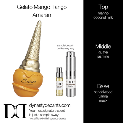 Fragrance sample bottle for Gelato Mango Tango by Amaran
