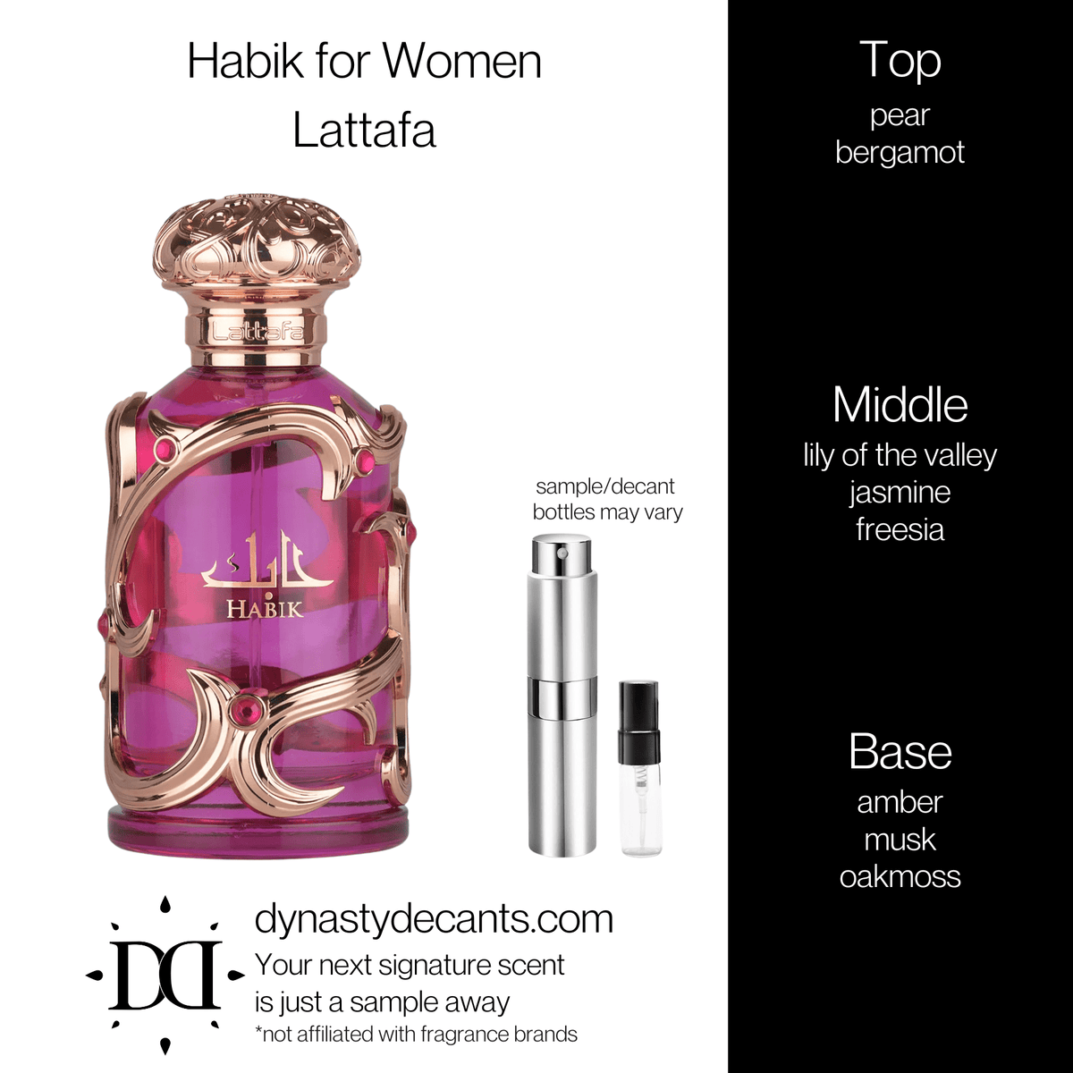 Fragrance sample bottle for Habik for Women by Lattafa