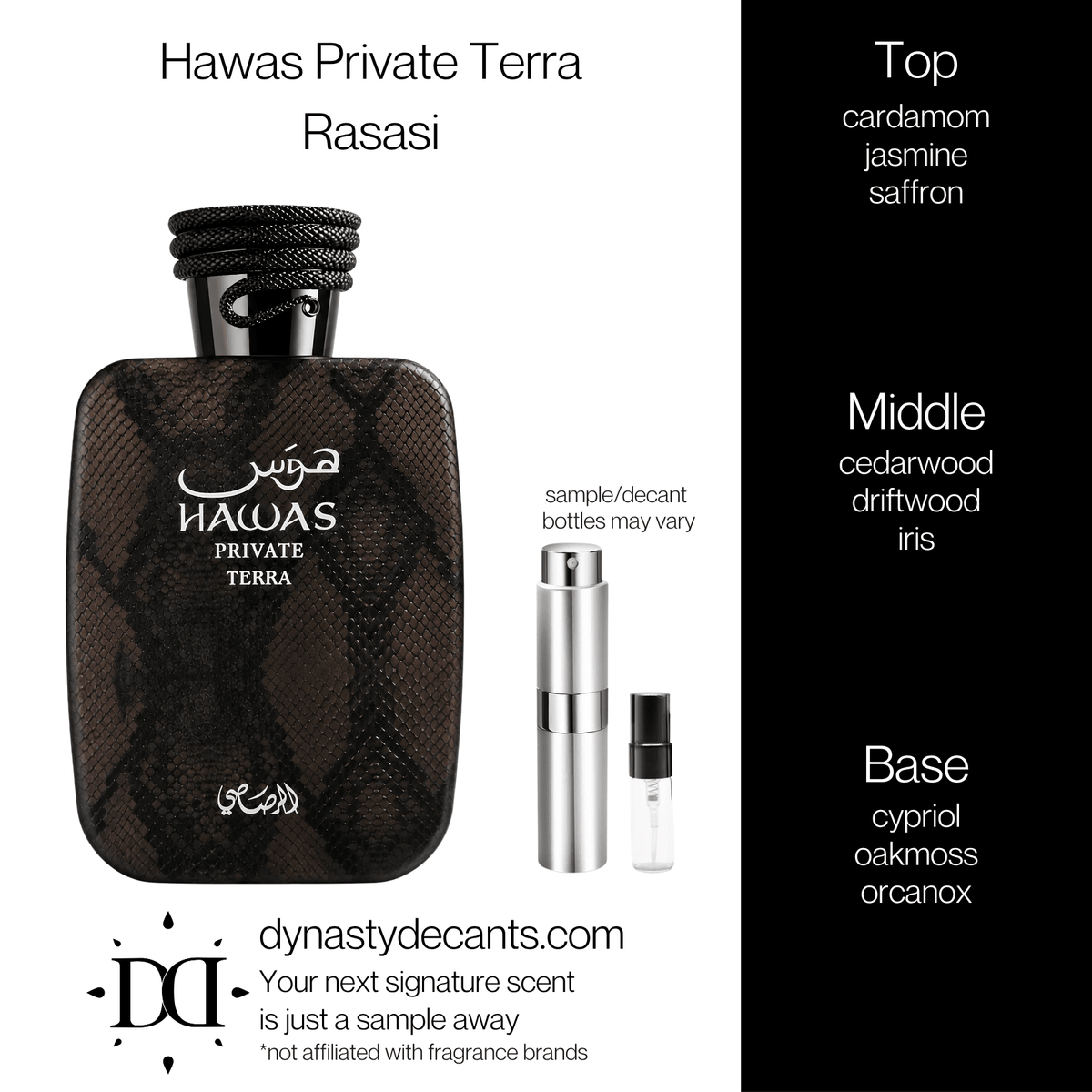 Hawas Private Terra by Rasasi | Fragrance Sample | Decant - Dynasty Decants