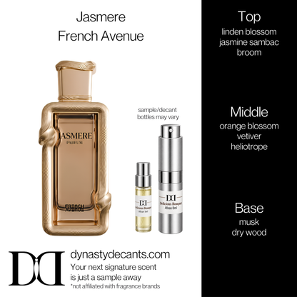 Fragrance sample bottle for Jasmere by French Avenue