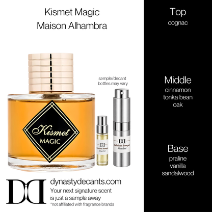 Fragrance sample bottle for Kismet Magic by Maison Alhambra