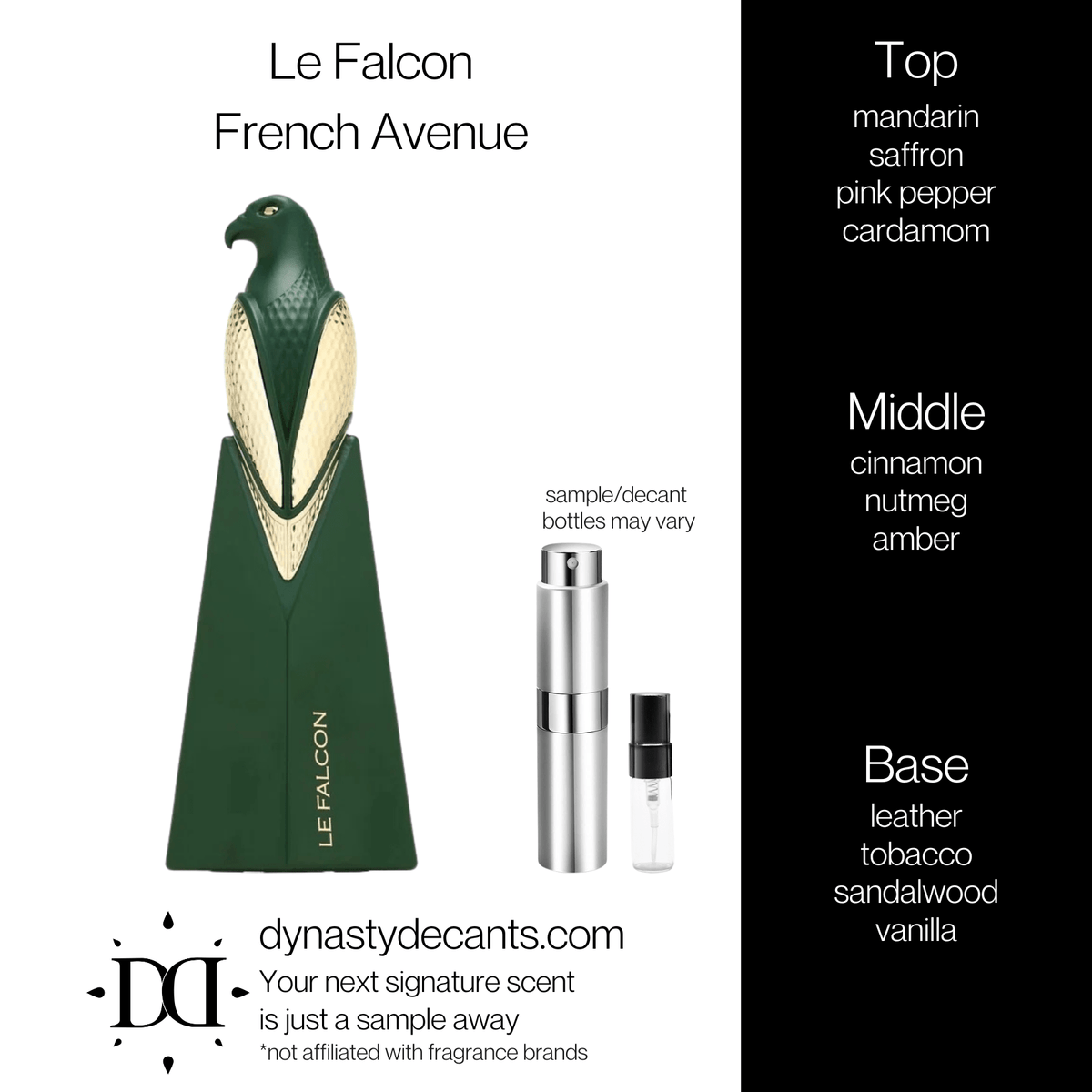 Fragrance sample bottle for Le Falcon by French Avenue