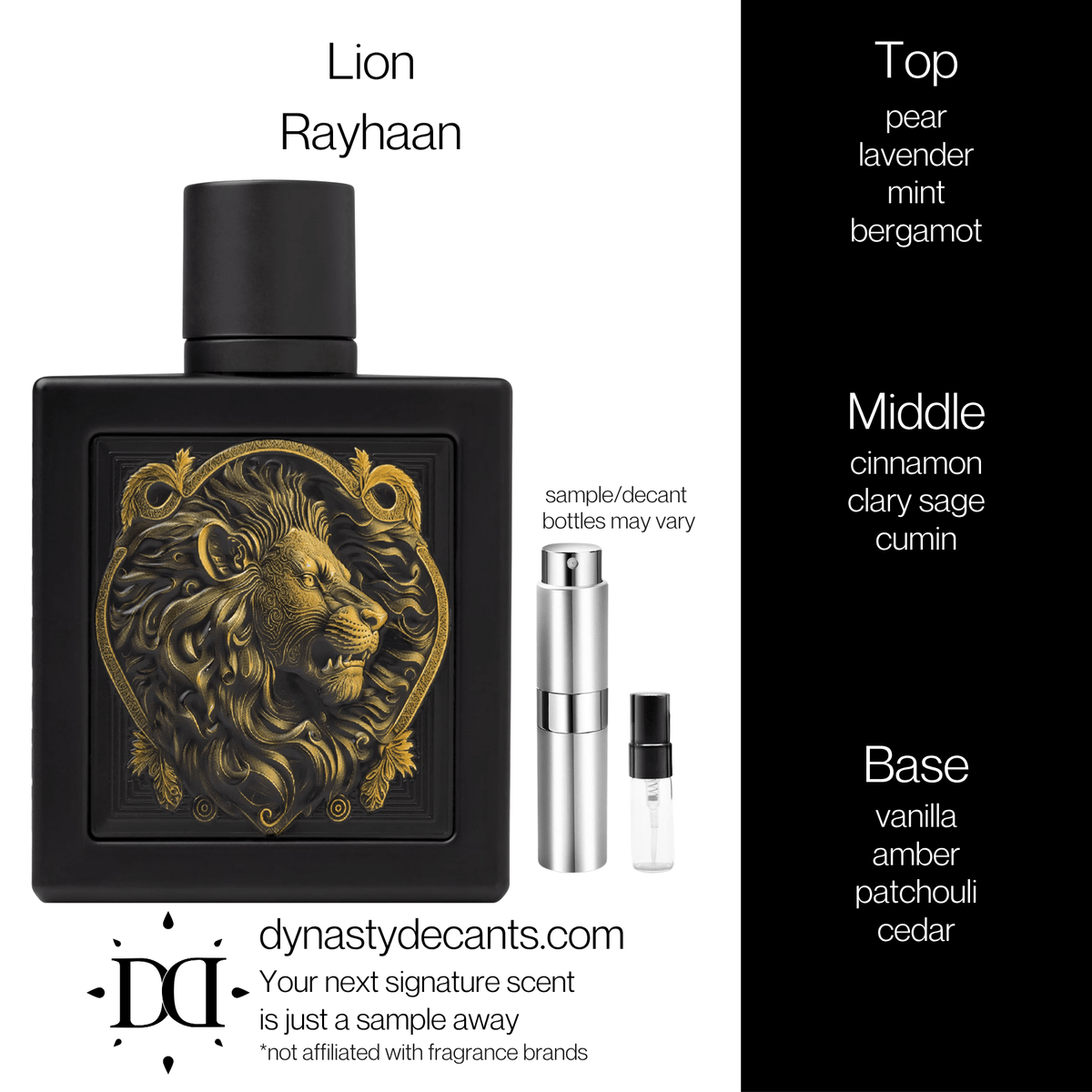Lion by Rayhaan | Fragrance Sample | Decant - Dynasty Decants