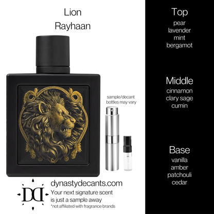 Lion by Rayhaan | Fragrance Sample | Decant - Dynasty Decants