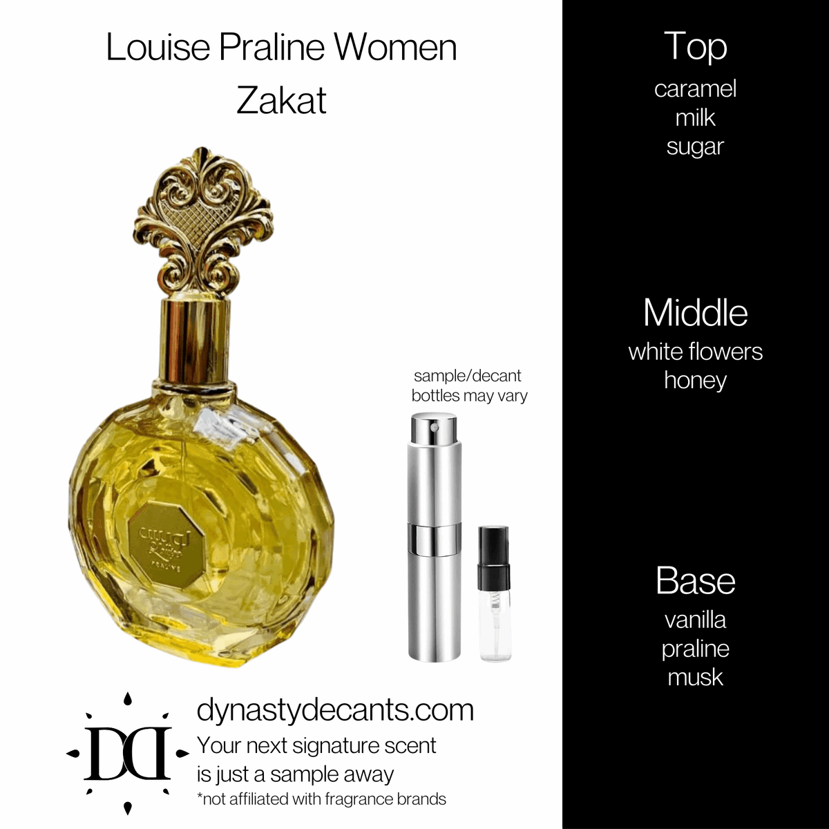 Fragrance sample bottle for Louise Praline by Zakat