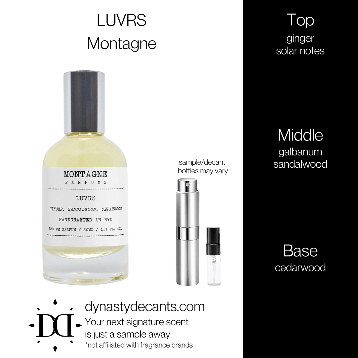 LUVRS by Montagne | Fragrance Sample | Decant - Dynasty Decants