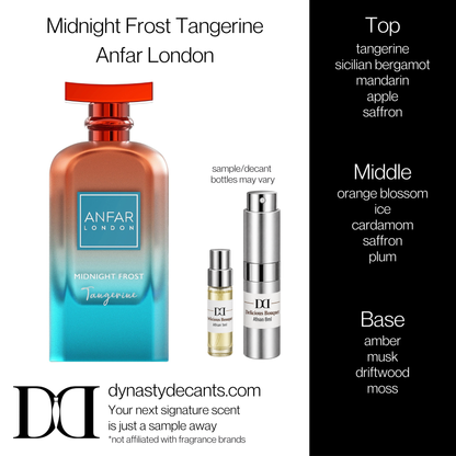 Fragrance sample bottle for Midnight Frost Tangerine by Anfar London
