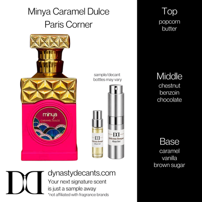 Fragrance sample bottle for Minya Caramel Dulce by Paris Corner
