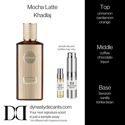 Fragrance sample bottle for Mocha Latte by Khadlaj