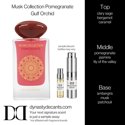Fragrance sample bottle for Musk Collection Pomegranate by Gulf Orchid