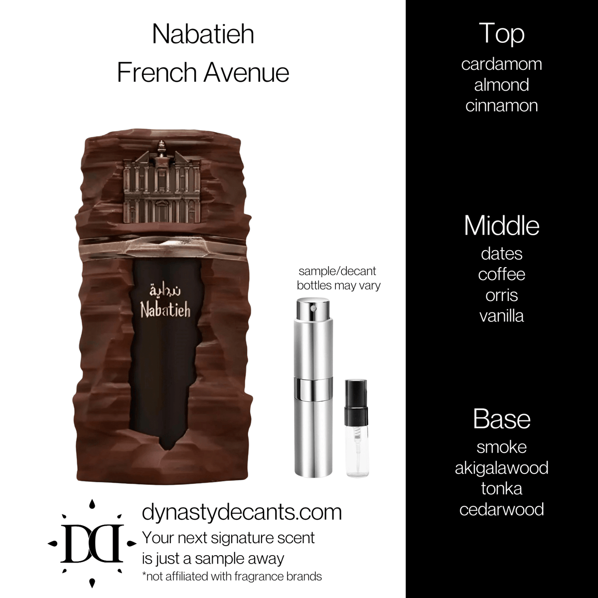 Fragrance sample bottle for Nabatieh by French Avenue