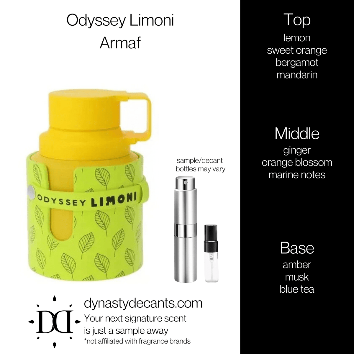 Odyssey Limoni by Armaf | Fragrance Sample | Decant - Dynasty Decants