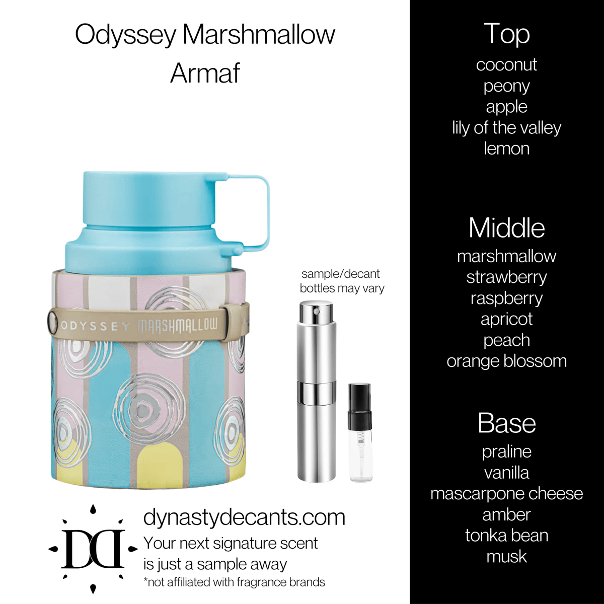 Odyssey Marshmallow by Armaf | Fragrance Sample | Decant - Dynasty Decants