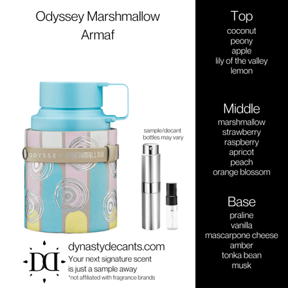 Odyssey Marshmallow by Armaf | Fragrance Sample | Decant - Dynasty Decants