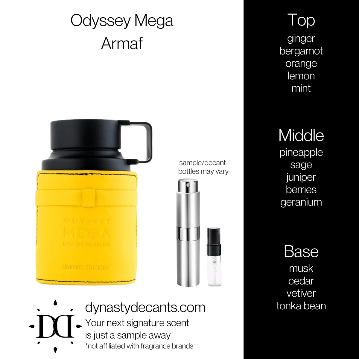 Odyssey Mega by Armaf | Fragrance Sample | Decant - Dynasty Decants