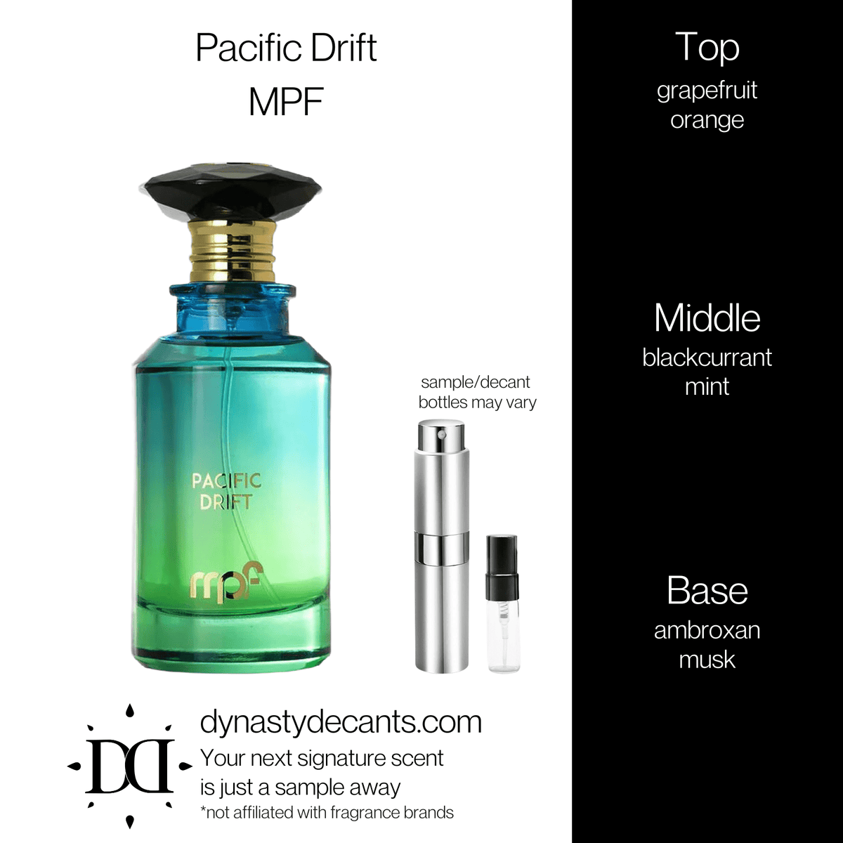 Fragrance sample bottle for Pacific Drift by MPF