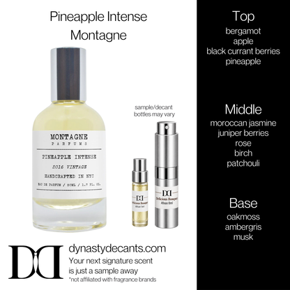 Fragrance sample bottle for Pineapple Intense by Montagne