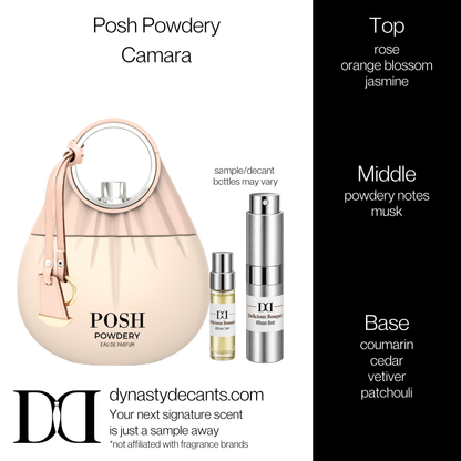 Fragrance sample bottle for Posh Powdery by Camara