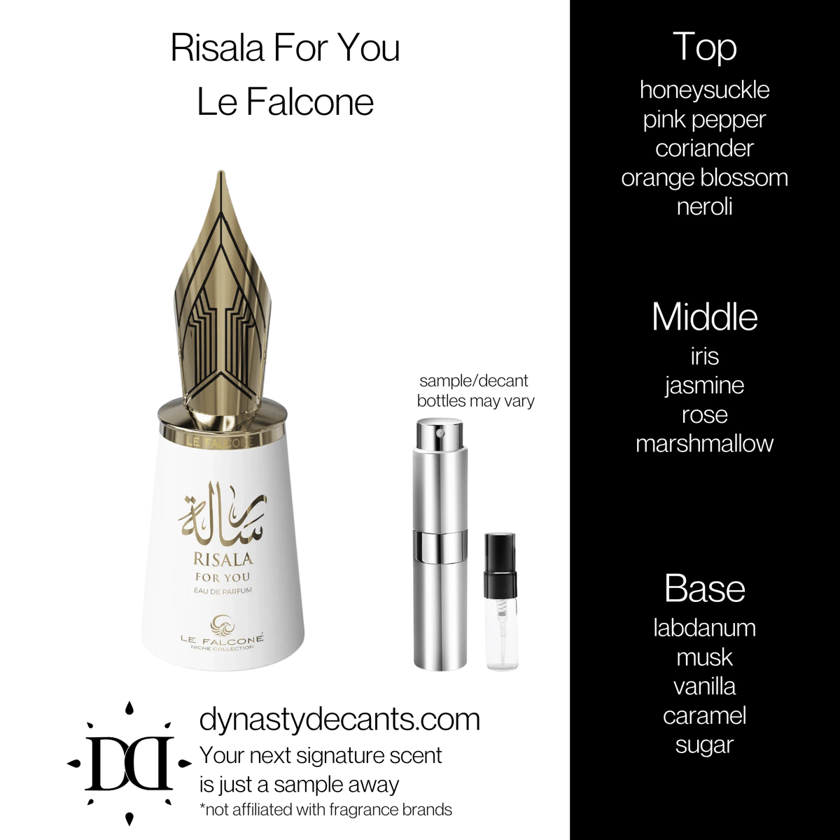 Fragrance sample bottle for Risala For You by Le Falcone