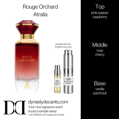 Fragrance sample bottle for Rouge Orchard by Atralia