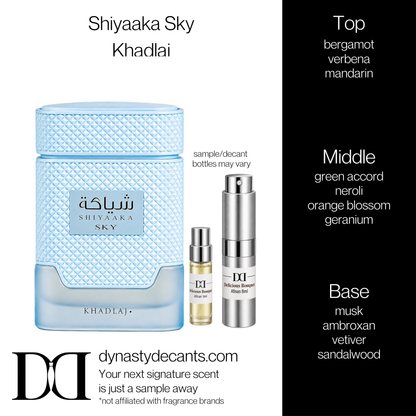 Fragrance sample bottle for Shiyaaka Sky by Khadlaj