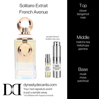 Fragrance sample bottle for Solitaire Extrait by French Avenue