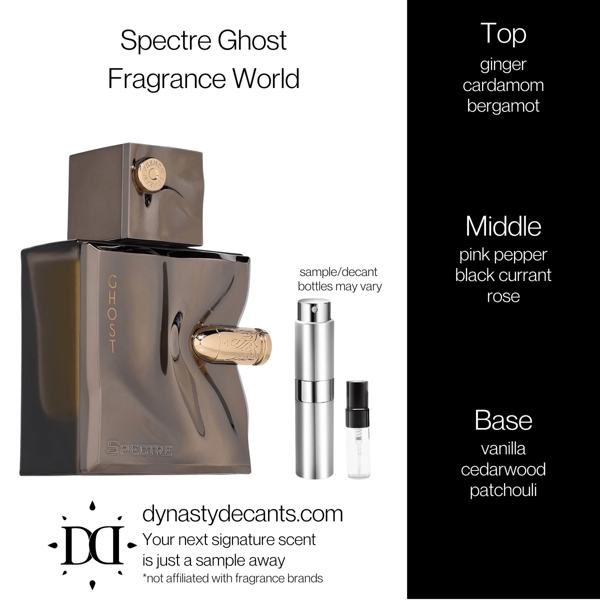 Fragrance sample bottle for Spectre Ghost by French Avenue