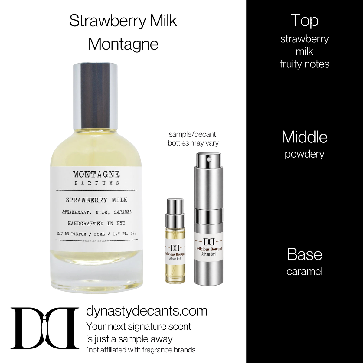 Fragrance sample bottle for Strawberry Milk by Montagne