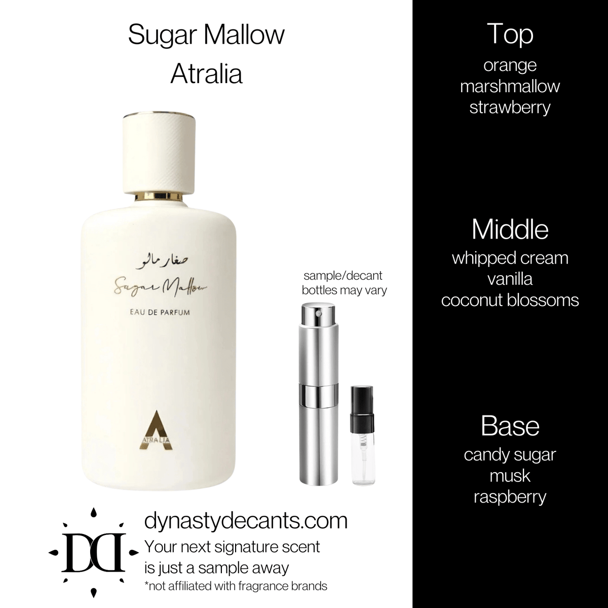 Fragrance sample bottle for Sugar Mallow by Atralia