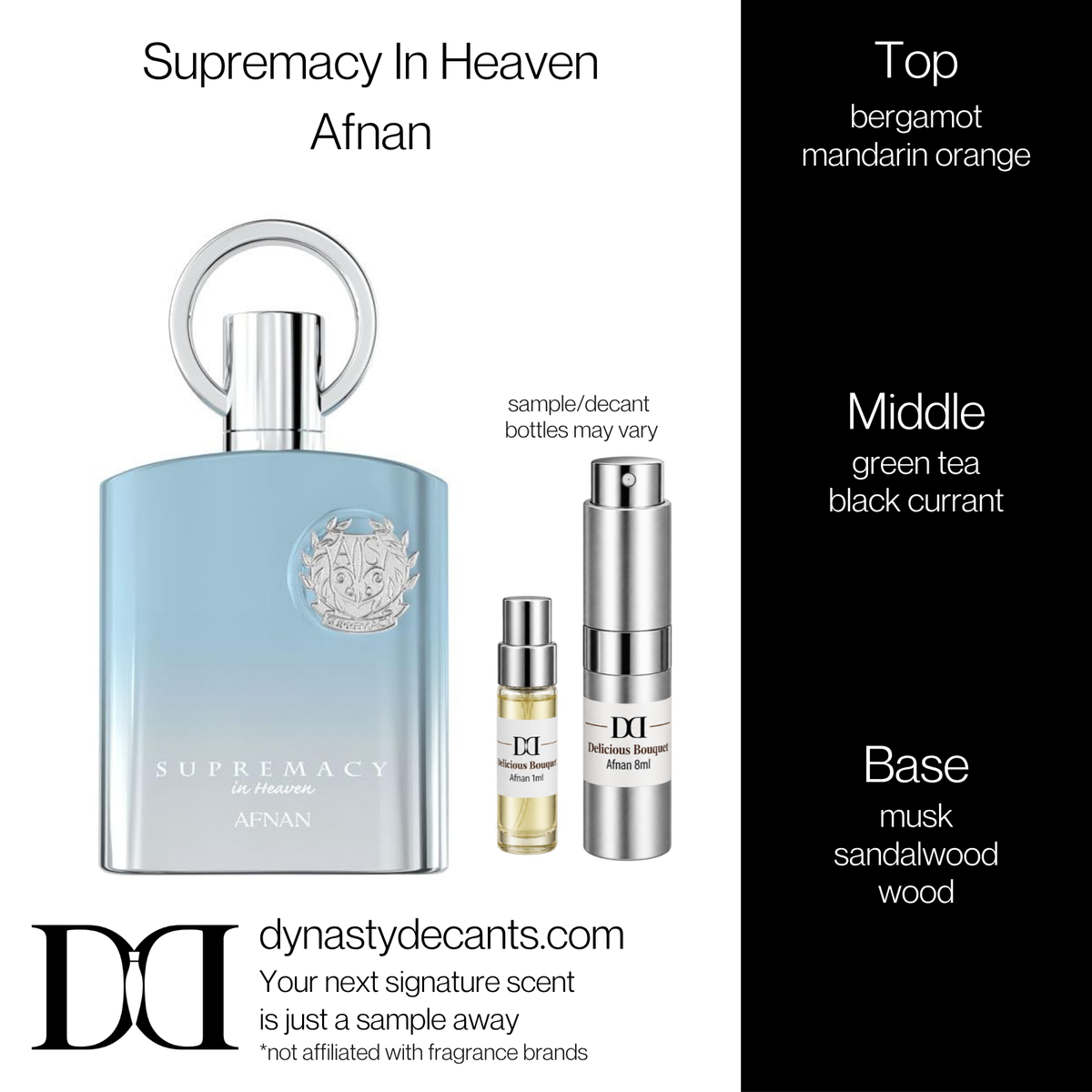 Fragrance sample bottle for Supremacy In Heaven by Afnan