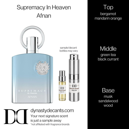 Fragrance sample bottle for Supremacy In Heaven by Afnan