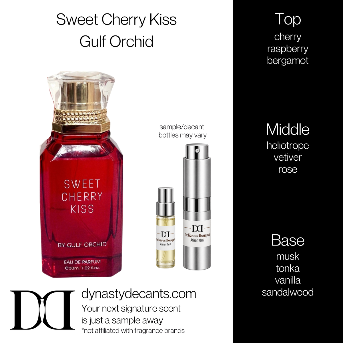 Fragrance sample bottle for Sweet Cherry Kiss by Gulf Orchid