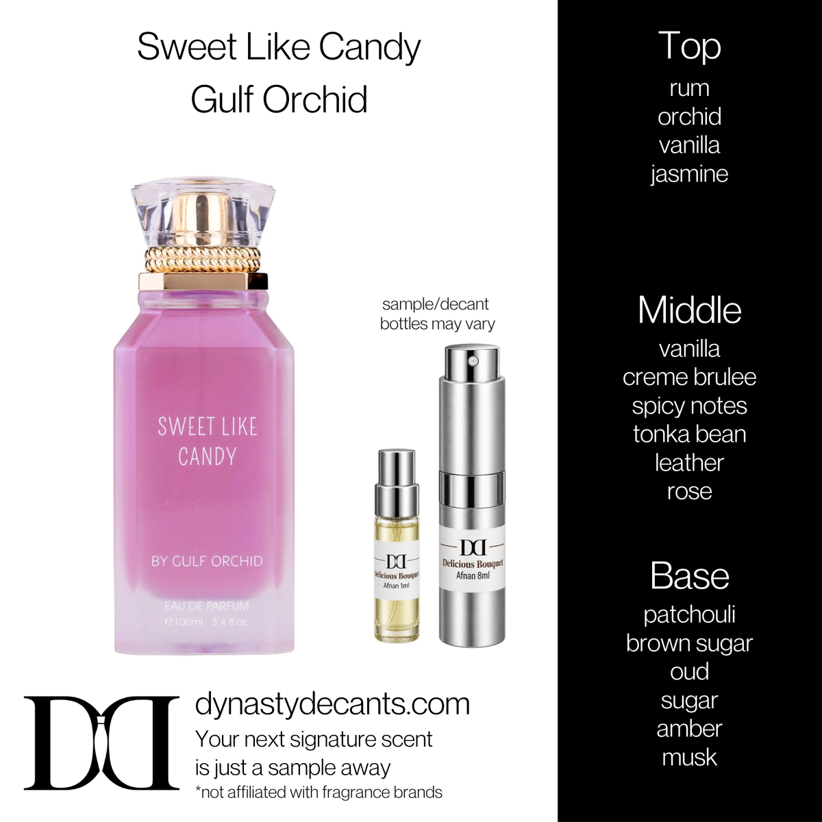 Fragrance sample bottle for Sweet Like Candy by Gulf Orchid