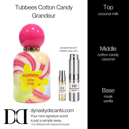 Fragrance sample bottle for Tubbees Cotton Candy by Grandeur